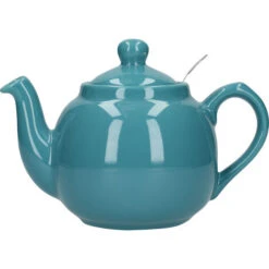 London Pottery Farmhouse - Piccola Teiera In Ceramica Con Infusore, Colore Aqua, 2 Tazze (600 Ml)