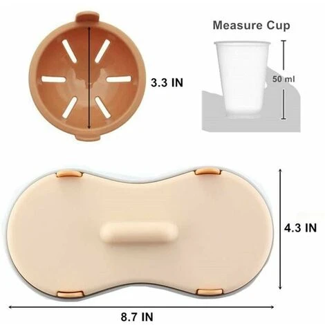 Set Di Cuociuova Per Uova In Silicone Commestibile A Vapore Per Microonde Portauova Doppio Per Uova Sode Vaporiera Per Pentole Per Uova In Camicia (blu) 4 Set Di Cuociuova Per Uova In Silicone Commestibile A Vapore Per Microonde Portauova Doppio Per Uova Sode Vaporiera Per Pentole Per Uova In Camicia (blu) - immagine 2