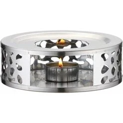 Scalda Teiere Base Riscaldante Per Teiera Base Scaldacandele Tealight Scalda Teiera Base In Acciaio Inossidabile (15 Cm), Kueatily