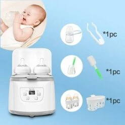 Scaldabiberon 4 In 1 Sterilizzatore A Vapore Per Biberon Scaldapappa Veloce Capacità Di 2 Biberon Temperatura Regolabile Con Display A LED Per Biberon, EU 400W -Piccoli Elettrodomestici Negozio 98707108 4