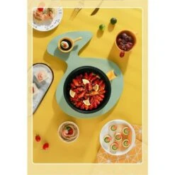 Wok Elettrico Multifunzionale Wok Elettrico Wok Elettrico Mini Padella Antiaderente, Doppio Strato, Giallo 10 Wok Elettrico Multifunzionale Wok Elettrico Wok Elettrico Mini Padella Antiaderente, Doppio Strato, Giallo -Piccoli Elettrodomestici Negozio 98717263 4