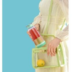 Frullatore Di Frutta Portatile, Spremiagrumi Portatile, Mini Frullatore USB Per Frullati, Frullati, Succhi Di Frutta, Frullatore Portatile 400 Ml 4 Lame Per Sport E Viaggi, Verde (solo Estrattore Di S -Piccoli Elettrodomestici Negozio 98717333 4