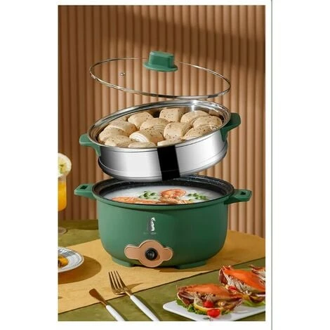 Pentola Elettrica Multifunzionale In Acciaio Inossidabile Pentola Elettrica Multifunzionale Pentola Elettrica Multifunzionale , Doppio Strato , Giallo 4 Pentola Elettrica Multifunzionale In Acciaio Inossidabile Pentola Elettrica Multifunzionale Pentola Elettrica Multifunzionale , Doppio Strato , Giallo - immagine 2