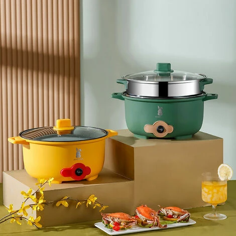 Pentola Elettrica Multifunzionale Pentola Elettrica Multifunzionale In Acciaio Inox Pentola Elettrica Multifunzionale, Verde 4 Pentola Elettrica Multifunzionale Pentola Elettrica Multifunzionale In Acciaio Inox Pentola Elettrica Multifunzionale, Verde - immagine 2