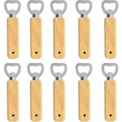 Apribottiglie Apribottiglie, 10 Pezzi Apribottiglie Per Birra Con Manico In Legno Apribottiglie Portatile Durevole In Legno Naturale