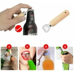Apribottiglie Apribottiglie, 10 Pezzi Apribottiglie Per Birra Con Manico In Legno Apribottiglie Portatile Durevole In Legno Naturale -Piccoli Elettrodomestici Negozio 98755187 4