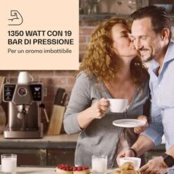 Klarstein Libeica - Macchina Del Caffè, 19 Bar, Circa 10 Tazze, 1,8 Litri, Ugello Per Montare Il Latte -Piccoli Elettrodomestici Negozio 99450175 2