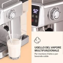 Klarstein Libeica - Macchina Del Caffè, 19 Bar, Circa 10 Tazze, 1,8 Litri, Ugello Per Montare Il Latte -Piccoli Elettrodomestici Negozio 99450175 4
