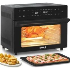 Forno Friggitrice Ad Aria Calda 30Lt Digitale 1800W Frigge Cuoce Senza Olio Nero 11 Forno Friggitrice Ad Aria Calda 30Lt Digitale 1800W Frigge Cuoce Senza Olio Nero -Piccoli Elettrodomestici Negozio 99493000 5