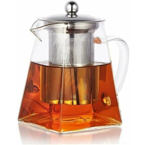 Teiera Quadrata In Vetro Con Infusore, Teiera In Borosilicato Da 500 Ml Con Filtro, Teiere Trasparenti A Foglie Sfuse Per Tè Sfuso 3 Teiera Quadrata In Vetro Con Infusore, Teiera In Borosilicato Da 500 Ml Con Filtro, Teiere Trasparenti A Foglie Sfuse Per Tè Sfuso