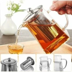 Teiera Quadrata In Vetro Con Infusore, Teiera In Borosilicato Da 500 Ml Con Filtro, Teiere Trasparenti A Foglie Sfuse Per Tè Sfuso 10 Teiera Quadrata In Vetro Con Infusore, Teiera In Borosilicato Da 500 Ml Con Filtro, Teiere Trasparenti A Foglie Sfuse Per Tè Sfuso -Piccoli Elettrodomestici Negozio 99783796 4