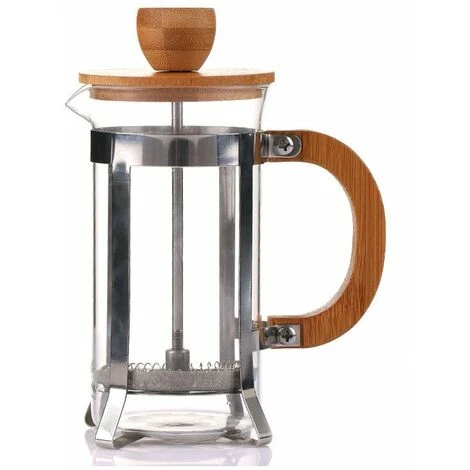 French Press, 350ml 12oz 1-2 Tazze French Press, Piccola Pressa Per Tè In Vetro Borosilicato Con Manico In Bambù 3 French Press, 350ml 12oz 1-2 Tazze French Press, Piccola Pressa Per Tè In Vetro Borosilicato Con Manico In Bambù