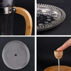 French Press, 350ml 12oz 1-2 Tazze French Press, Piccola Pressa Per Tè In Vetro Borosilicato Con Manico In Bambù 9 French Press, 350ml 12oz 1-2 Tazze French Press, Piccola Pressa Per Tè In Vetro Borosilicato Con Manico In Bambù -Piccoli Elettrodomestici Negozio 99784667 3