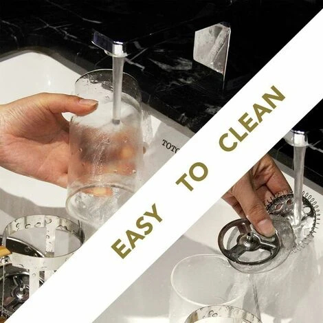 French Press, 350ml 12oz 1-2 Tazze French Press, Piccola Pressa Per Tè In Vetro Borosilicato Con Manico In Bambù 6 French Press, 350ml 12oz 1-2 Tazze French Press, Piccola Pressa Per Tè In Vetro Borosilicato Con Manico In Bambù - immagine 4