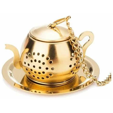 Teiera Tea Ball - Infusore Acciaio Inox (Oro) 3 Teiera Tea Ball - Infusore Acciaio Inox (Oro)